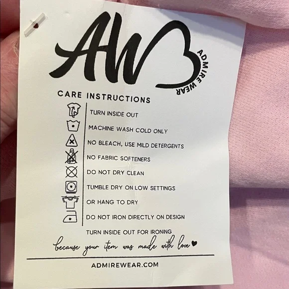 Admire Wear 3X Blush Pink Hoodie - Picture 3 of 7